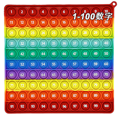 12X12 European and American Multiplication Table Math Practice Board Silicone Educational Science Learning Aid Toy Fun