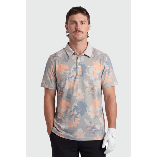 TEAMLTD - PAR-TEE POLO | Grey Hibiscus