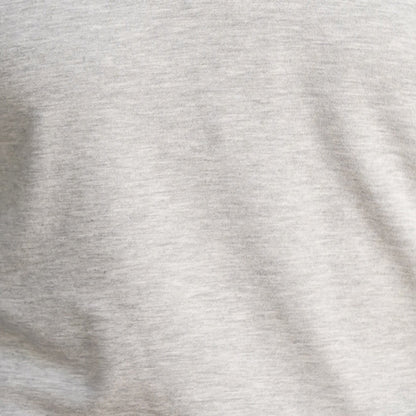 Heather Cloud Cotton Quarter Zip Pullover Light Grey