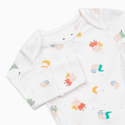 George Pig Ribbed Dungarees & bodysuit Outfit