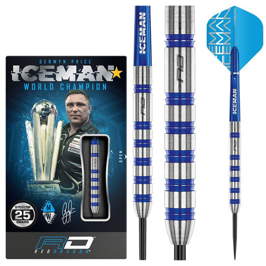 RED DRAGON - Gerwyn Price Iceman Challenger Darts - 85% Tungsten - 25g