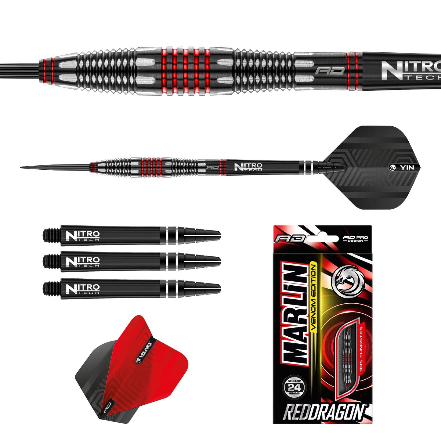 RED DRAGON - Marlin Venom Darts - 90% Tungsten - 24g