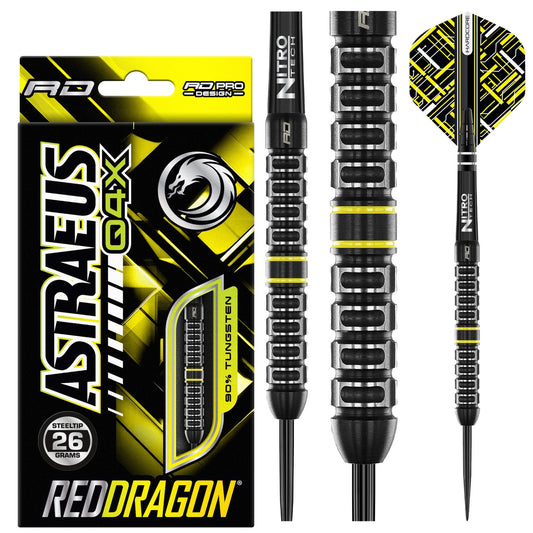 RED DRAGON - Astraeus Q4X Parallel Darts - 90% Tungsten - 26g