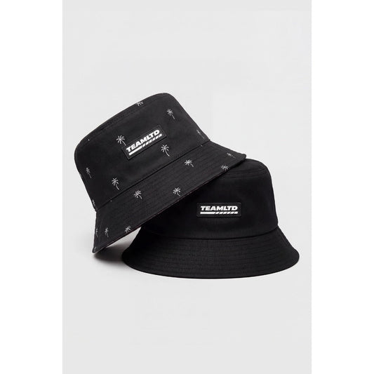 TEAMLTD - BUCKET HAT (REVERSIBLE) | Black Mini Palm