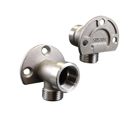 Bathroom Faucet Fixed Base Stainless Steel Wall Mount Faucet Bracket Shower Inlet Outlet Mix Water Valve Parts
