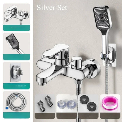 Bathroom Shower Faucet Mixing Valve Shower Shower Set Bathtub Mixing Switch Triple Hot and Cold Faucet Shower Faucet