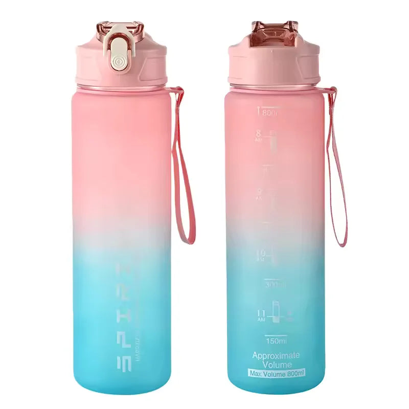 750ML Large Capacity Sports Water Bottle Leak Proof Colorful Plastic Cup Drinking Outdoor Travel Portable Gym Fitness Jugs