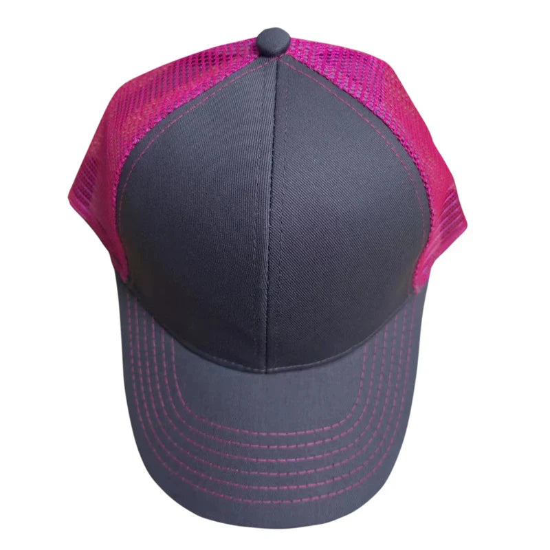 Custom Logo Mesh Splicing Breathable Adjustable Baseball Cap Men Hip Hop Summer Shade Snapback Hat Outdoor Women  Trucker Caps