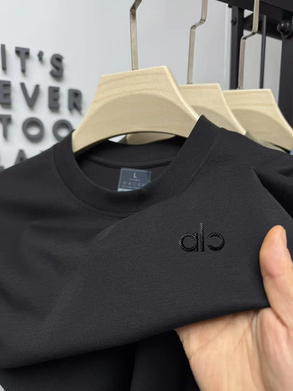 100% Pure Cotton Men's Crewneck T-Shirt Summer Latest Soft Comfy Breathable Business Golf Short Sleeve Delicate Embroidery Tee