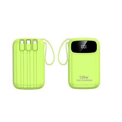 120W Super Fast Charging Power Bank New 20000mAh Large Capacity Power Bank with Cable