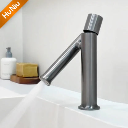 Bathroom Faucets Stainless Steel 304 Brushed Gold Basin Mixer Sink Faucet Gourmet Washbasin Tapware Hot Cold Water Tap Grey