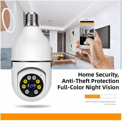 360 Degree Light Bulb Security Camera Full Color Night Vision 5GHz WiFi Surveillance Camera Automatic Human Tracking