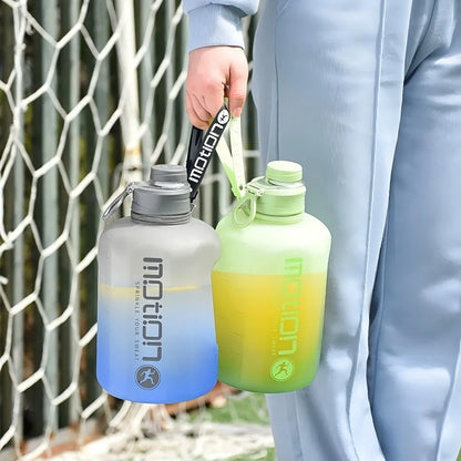 2 Liter Sports Water Bottle With Straw Large Capacity Fitness With Scale Gradient Kettle Outdoor Plastic Portable Water Bottle