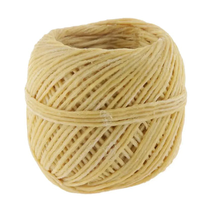 1 Roll Beeswax Wick Organic Hemps Wick 33 FT Well Coated Natural Beeswax For DIY Candle Stick Making Votives Tea Lights New
