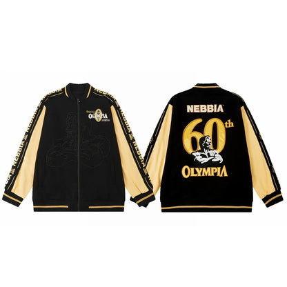 2025 Latest 60th Anniversary Olympia Embroidered Hoodie Sweater Fitness Bodybuilding Athlete