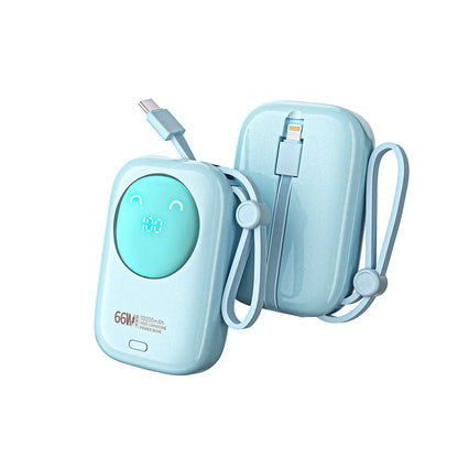 2025 New CCC Certified Power Bank – 22.5W Super Fast Charging with Built-in Cables 20000mAh  Charger Customizable R37C