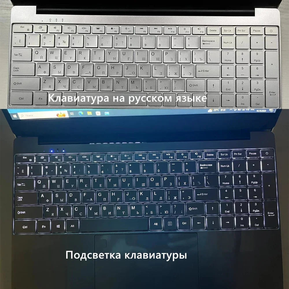 2025 Laptop 15.6 Inch IPS Screen 16GB RAM Intel Celeron 11th N5095 Netbook Windows 10 11 Pro Office Notebook Pc Portable