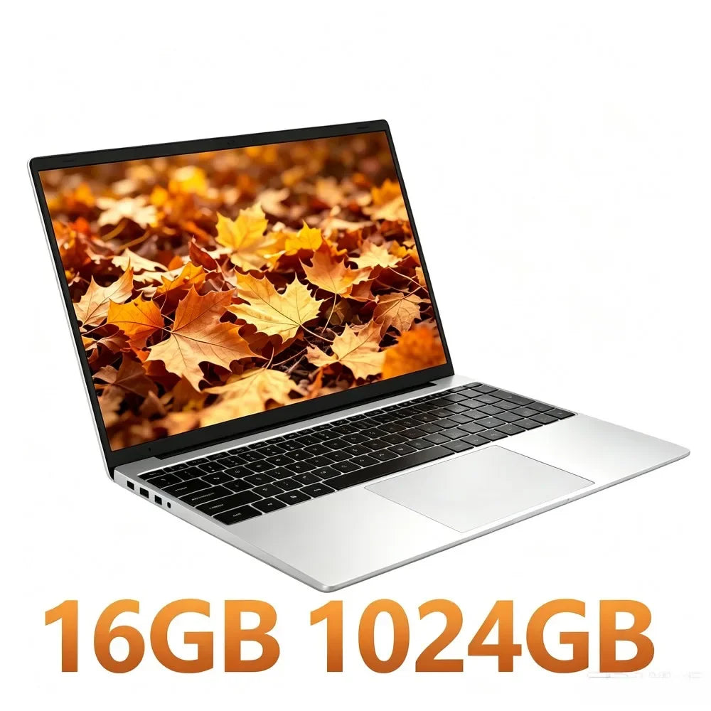 15.6 Inch HD Notebook 120Hz IPS Display Intel N95 32GB RAM 2TB SSD Backlit Keyboard Reliable Battery Power