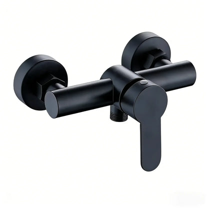 304 Stainless Steel Bathroom Shower Faucet Wall Mounted Triple Tub Faucet Hot and Cold Water Mixing Valve Faucet with G1/2 Inch
