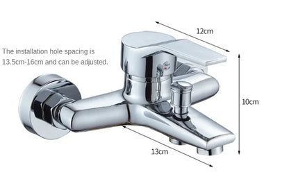 Chrome Zinc Alloy Bathroom Basin Mixer Faucet Sink Tap Wall Mounted Hot & Cold Water Mixer High Quality Faucet