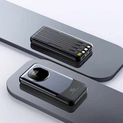120W 20000mAh Super Fast Charging Power Bank Smart Digital Display with Built-in Four Cables and Type-C Fast Charging