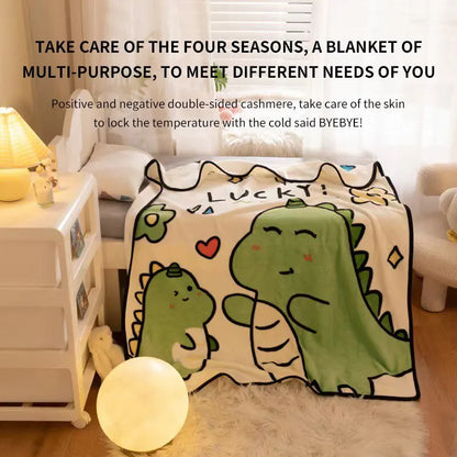 1 PCS Cartoon Dinosaur Pattern Blanket Summer Nap Baby Blanket Soft And Comfortable Fabric Air Conditioning Quilt 100*104CM