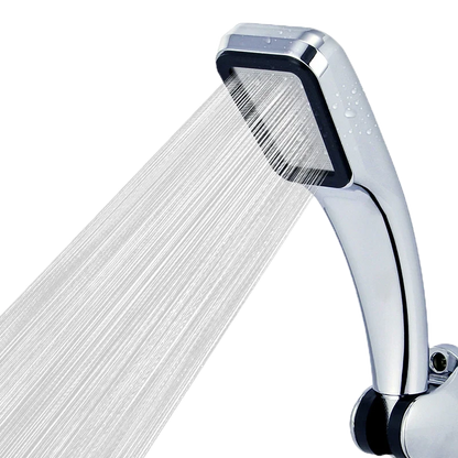 Bathroom Shower Head 300-Hole Square Hand-Held Pressurized Shower Nozzle Bath Pressurized Shower Head Water-Saving