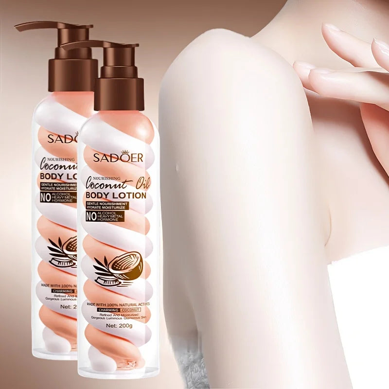 1 Bottle of 200ml Coconut Marshmallow Body Lotion, Suitable for All Light Beige Skin Tones, Deep Moisturizing Formula, Non-Greasy Moisturizer, Ideal as a Holiday Gift, Suitable for Both Men and Women, Daily Skincare Routine,