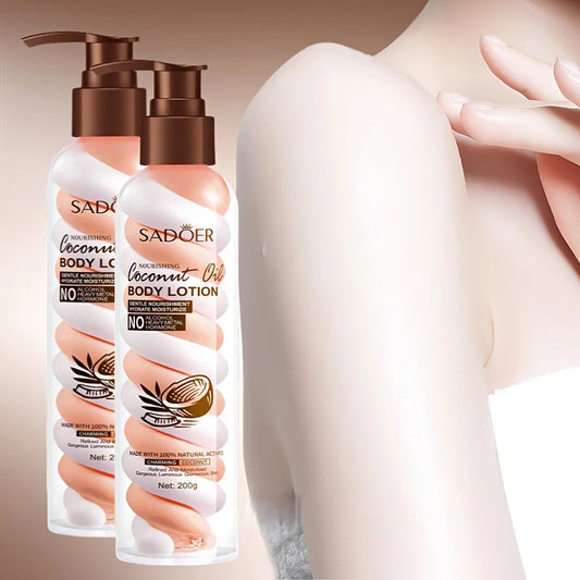 1 Bottle of 200ml Coconut Marshmallow Body Lotion, Suitable for All Light Beige Skin Tones, Deep Moisturizing Formula, Non-Greasy Moisturizer, Ideal as a Holiday Gift, Suitable for Both Men and Women, Daily Skincare Routine,
