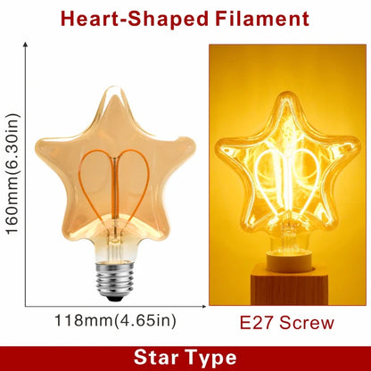 E14 E27 Retro LED Spiral Filament Light Bulb 4W Warm Yellow 220V C35 A60 T45 ST64 T185 T225 G80 G95 G125 Vintage Edison Lamp