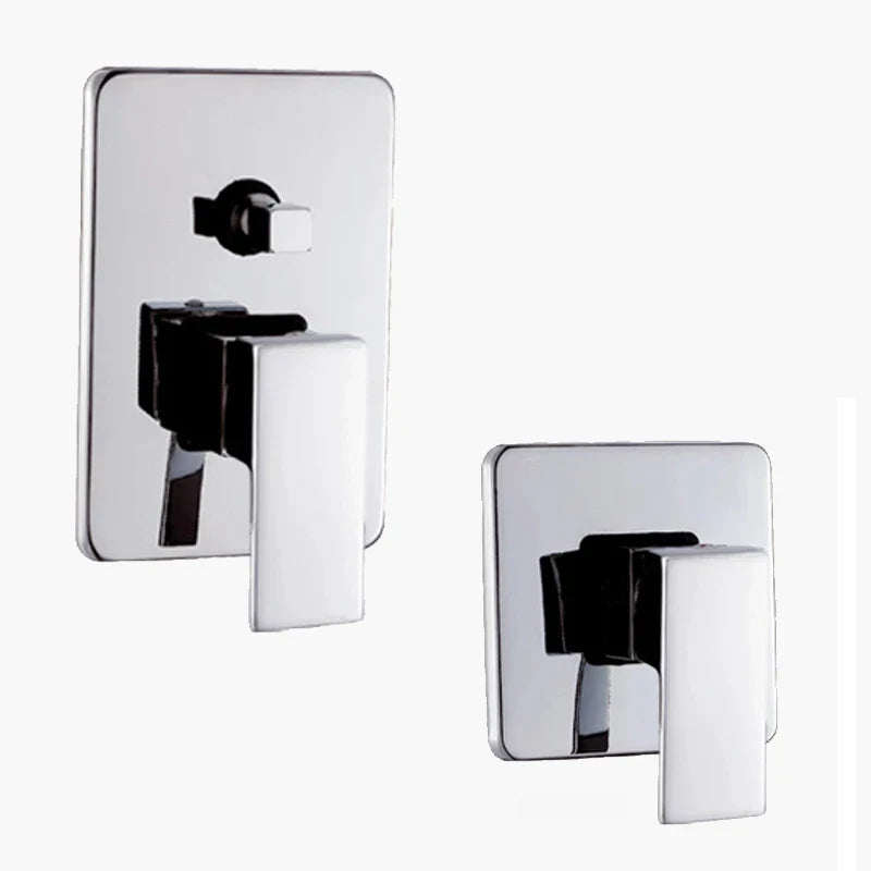 BECOLA Solid Brass Polished Chrome Or Black Single Handle 1-3 Way Wall Mount Bathroom Shower Mixer Control Valve