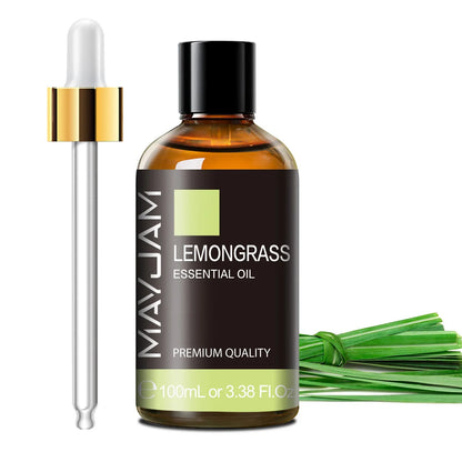 100ML Pure Plant Essential Oil Mint Bergamot Patchouli Citronella Lemongrass Chamomile Cedarwood For Reed Diffuser Humidifier