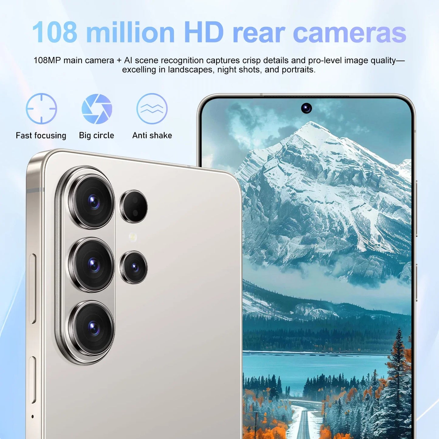 2026 NEW Global Version S26 Ultra 4G 5G Dual Card Dual Standby System Original Intelligent 7.3inch 8000mAh Battery Arrival