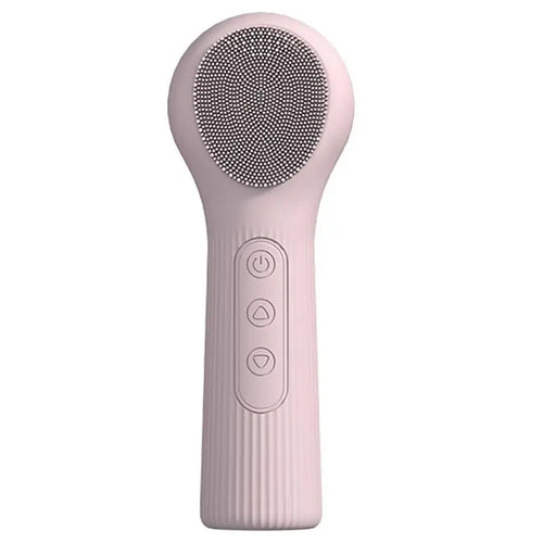 B15C Waterproof Electric Facial Cleansing Brush, 2-In-1 Silicone Face Scrubber Featuring Heat Massage Function For Women