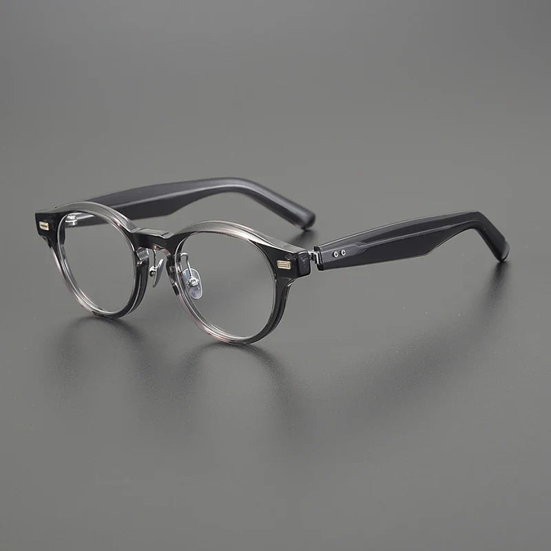Classic Retro Round Glasses Frame Men Top Quality Acetate Trendy Eyeglasses for Women Handmade Vintage Thick Frame Eyewear