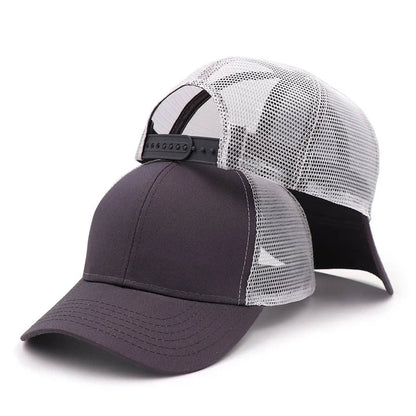 Custom Logo Mesh Splicing Breathable Adjustable Baseball Cap Men Hip Hop Summer Shade Snapback Hat Outdoor Women  Trucker Caps
