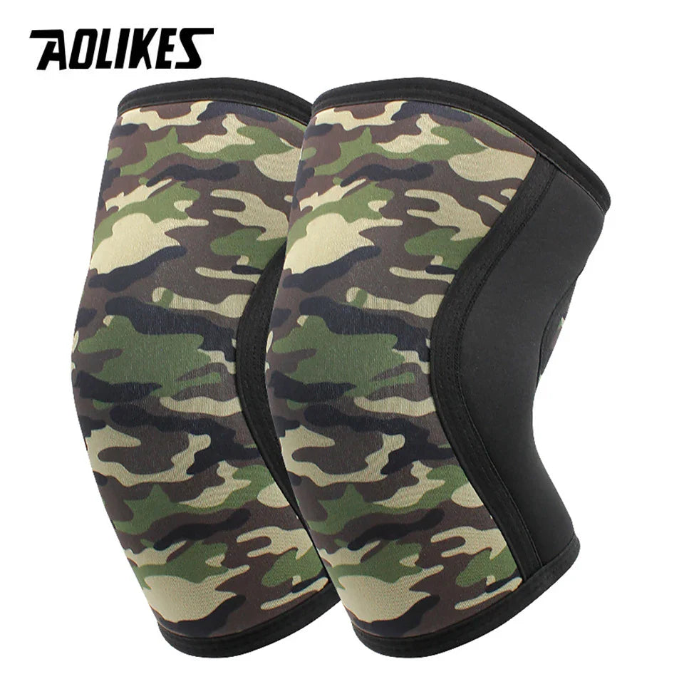 AOLIKES 7mm Compression Knee Sleeves for Weightlifting Support, Powerlifting Strength, Heavy Squats, Cross Training, Gym Fitness
