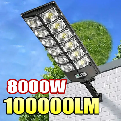 100000LM 8000W/4000W/500W Solar Led Light Outdoor Powerful Outdoor Solar Lamp Motion Sensor Waterproof Solar Street Wall Lamp