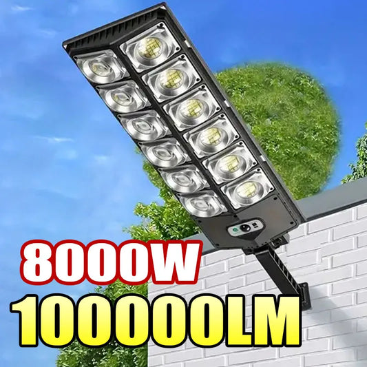 100000LM 8000W/4000W/500W Solar Led Light Outdoor Powerful Outdoor Solar Lamp Motion Sensor Waterproof Solar Street Wall Lamp