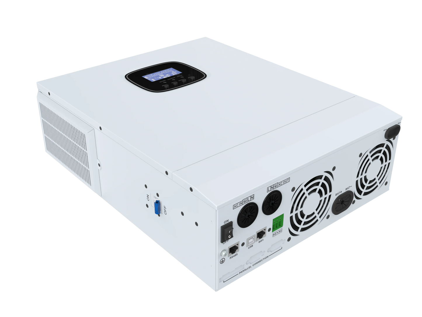 5000W 5KW Hybrid Solar Inverter Off Grid 48V DC to 110V 120V 220V AC Output with 80A MPPT Solar Charger Max 500V PV  HSI5000U