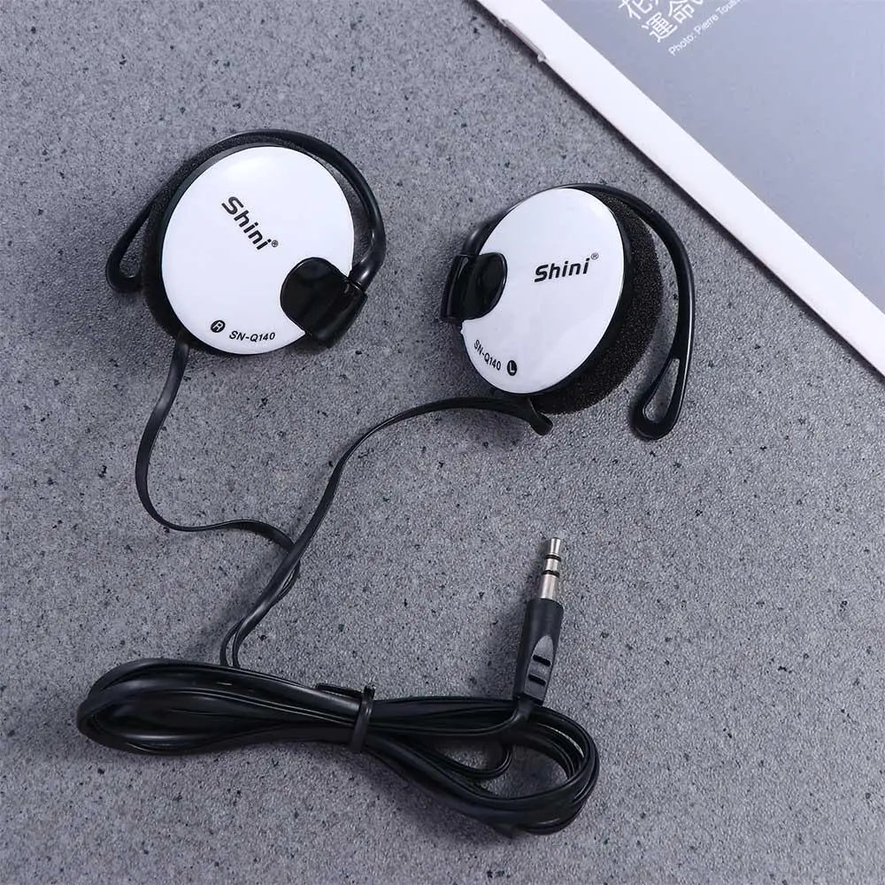 3.5mm Bass Headphones Ear Hook Headset Sports Earphone Wired Earpiece For Mp3 Computer Mobile Telephone