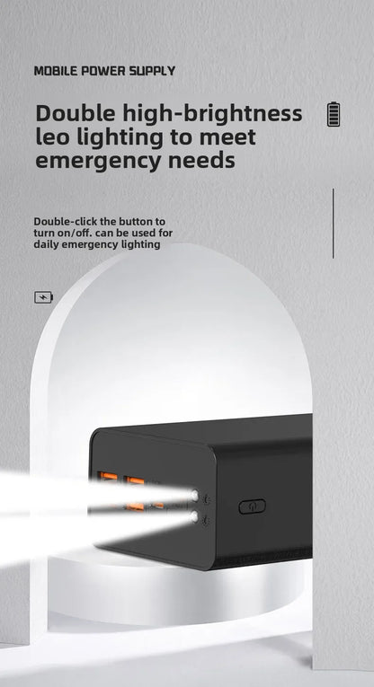 50000mAh High Capacity Fast Charging Power Bank Portable Outdoor Travel External Battery Pack