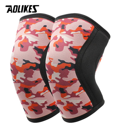 AOLIKES 7mm Compression Knee Sleeves for Weightlifting Support, Powerlifting Strength, Heavy Squats, Cross Training, Gym Fitness
