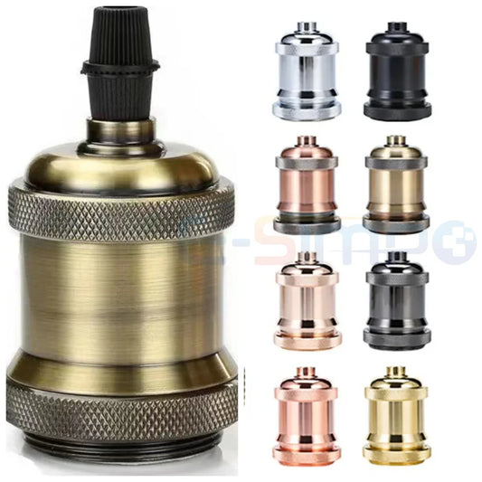 E27 E26 Edison Screw Vintage Retro Oldfashion Bronze Industrial Decorative DIY Pendant Antique Hang LED Lamp Holder Light Socket