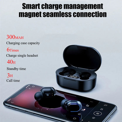E7S TWS Wireless Headphones Bluetooth Earphone Control Sport Headset Waterproof Microphone Music Earphone Work On All Smartphone