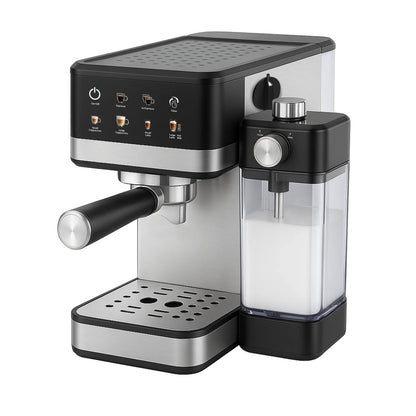 15 Bar Touch Menu Digital Semi Automatic Espresso Coffee Machine With Frothing Milk Tank Home Use
