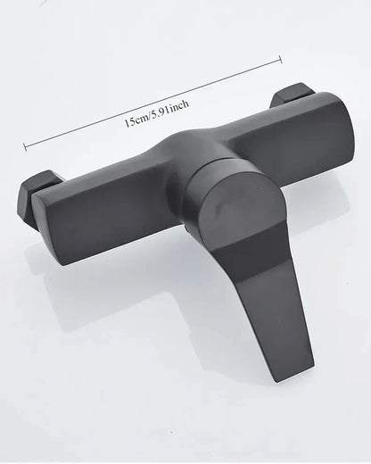 Black Bathroom Shower Faucet Wall-Mounted Mixer Valve Household Single Handle Hot and Cold Water Tap Shower Accessories