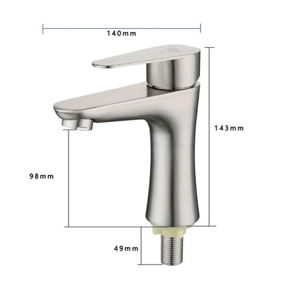 Bathroom Basin Faucet Stainless Steel Cold Water Tap Toilet Single Lever Kitchen Sink Tap Bathroom Washbasin Faucet