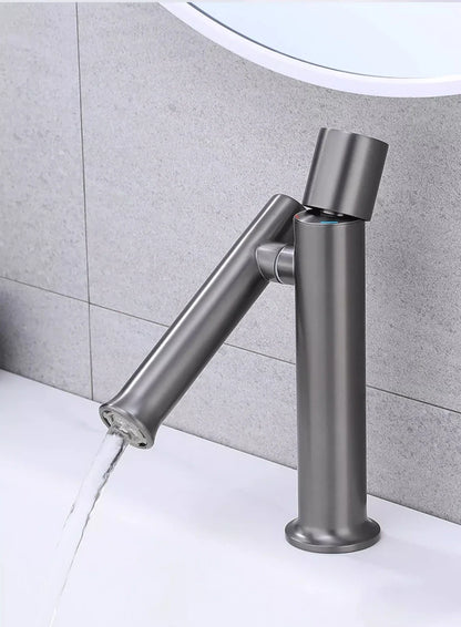 Bathroom Faucets Stainless Steel 304 Brushed Gold Basin Mixer Sink Faucet Gourmet Washbasin Tapware Hot Cold Water Tap Grey