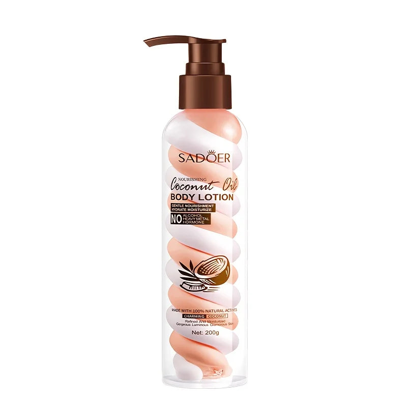 1 Bottle of 200ml Coconut Marshmallow Body Lotion, Suitable for All Light Beige Skin Tones, Deep Moisturizing Formula, Non-Greasy Moisturizer, Ideal as a Holiday Gift, Suitable for Both Men and Women, Daily Skincare Routine,